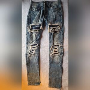 Distressed Blue Jeans for Men